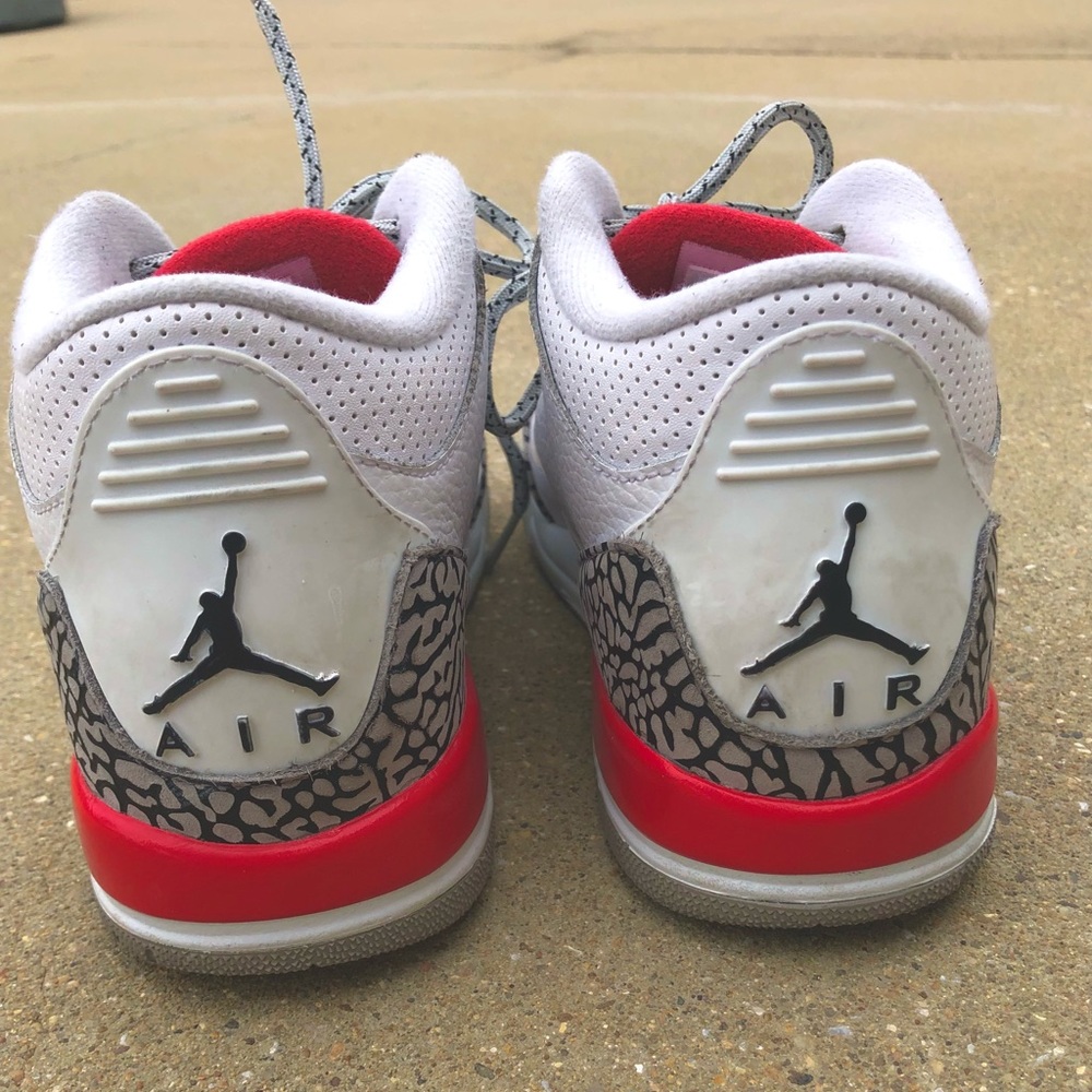 AIR JORDAN 3 - Retro - White/FireRed/Grey (READ DISCERPTION!!!) - Picture 9 of 11